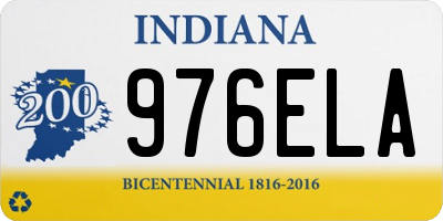 IN license plate 976ELA