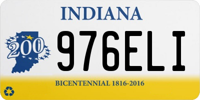 IN license plate 976ELI