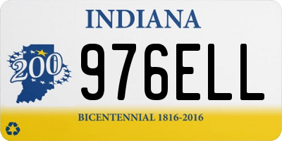 IN license plate 976ELL