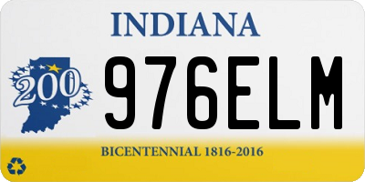 IN license plate 976ELM