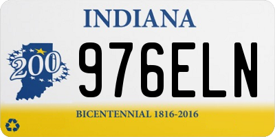 IN license plate 976ELN