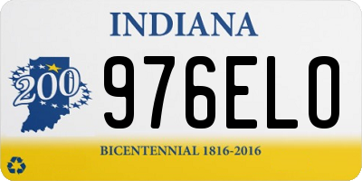 IN license plate 976ELO