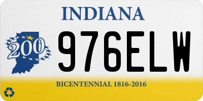 IN license plate 976ELW