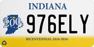 IN license plate 976ELY
