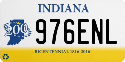 IN license plate 976ENL