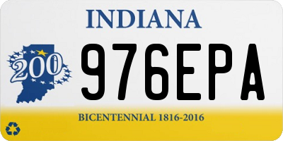 IN license plate 976EPA