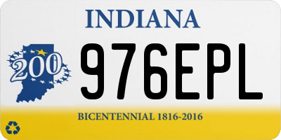 IN license plate 976EPL