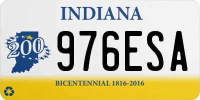 IN license plate 976ESA