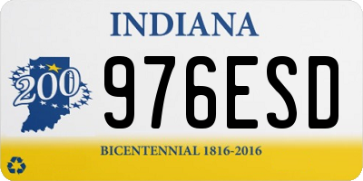 IN license plate 976ESD