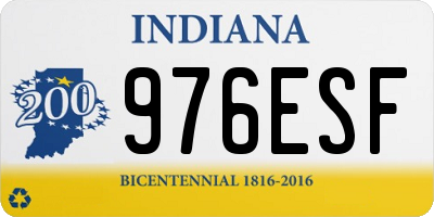 IN license plate 976ESF