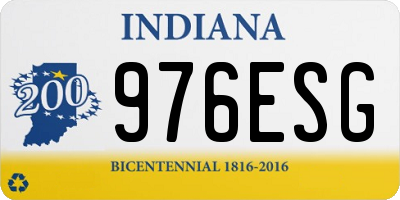 IN license plate 976ESG