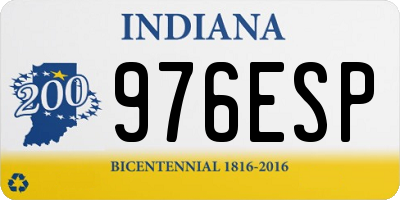 IN license plate 976ESP