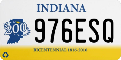 IN license plate 976ESQ
