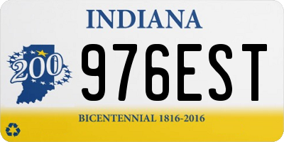 IN license plate 976EST