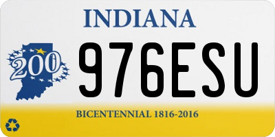 IN license plate 976ESU