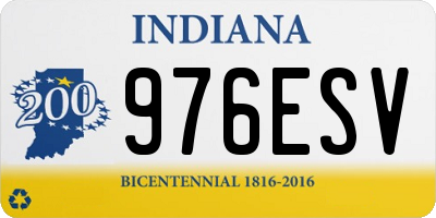 IN license plate 976ESV