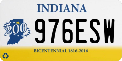 IN license plate 976ESW