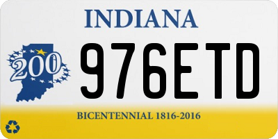 IN license plate 976ETD