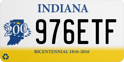 IN license plate 976ETF