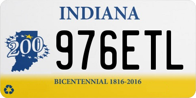 IN license plate 976ETL