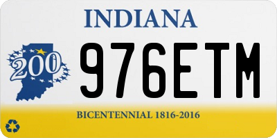 IN license plate 976ETM