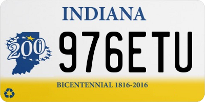 IN license plate 976ETU