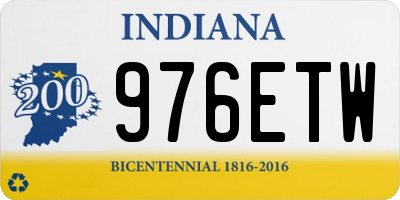 IN license plate 976ETW