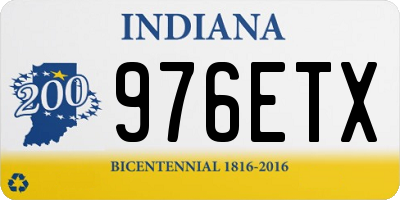 IN license plate 976ETX