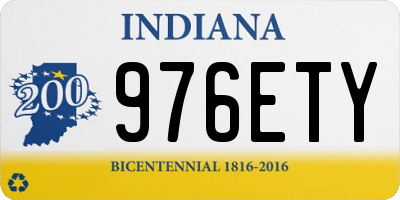 IN license plate 976ETY