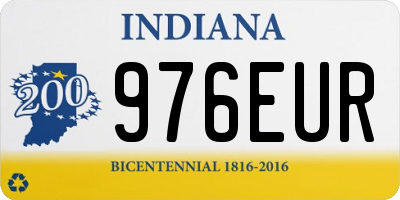 IN license plate 976EUR