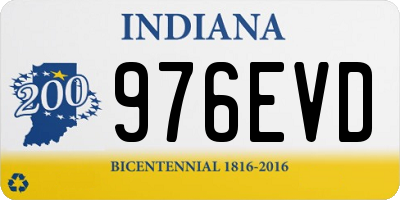 IN license plate 976EVD