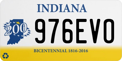 IN license plate 976EVO