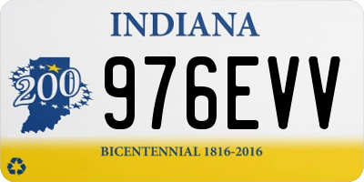IN license plate 976EVV