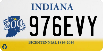 IN license plate 976EVY