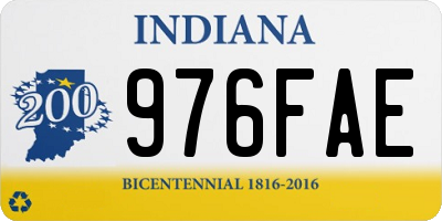 IN license plate 976FAE
