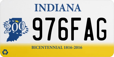 IN license plate 976FAG
