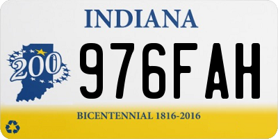 IN license plate 976FAH