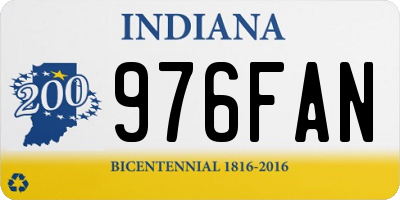 IN license plate 976FAN