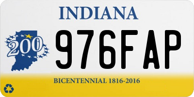 IN license plate 976FAP