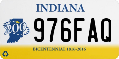 IN license plate 976FAQ