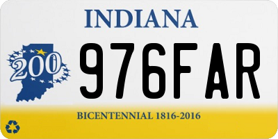 IN license plate 976FAR