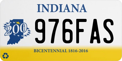 IN license plate 976FAS