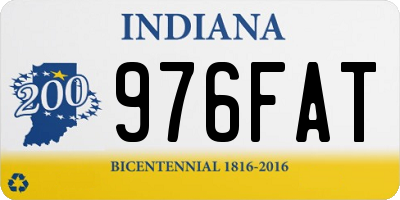 IN license plate 976FAT