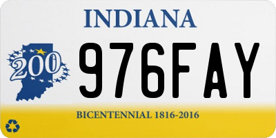 IN license plate 976FAY