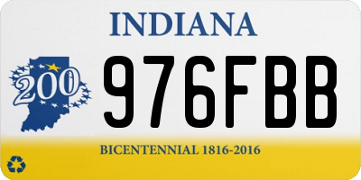IN license plate 976FBB