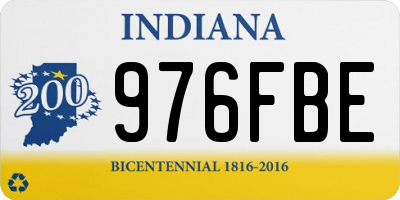 IN license plate 976FBE