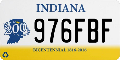 IN license plate 976FBF