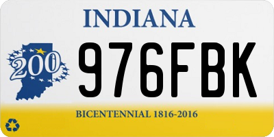 IN license plate 976FBK