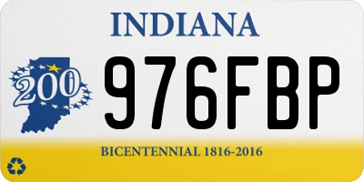 IN license plate 976FBP