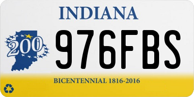 IN license plate 976FBS